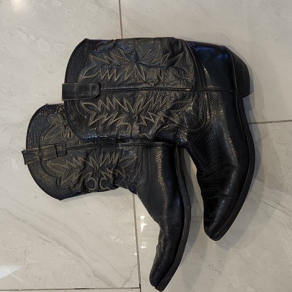 Men's Leather Reptile Cowboy Boots Size 11 - Picture 2 of 3